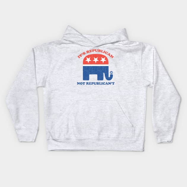 republican Kids Hoodie by toddgoldmanart